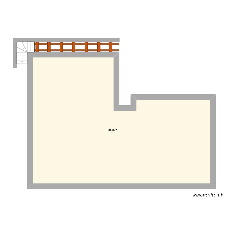 maison. Plan de 1 pièce et 106 m2