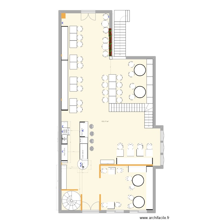 Kinshasa 3. Plan de 1 pièce et 153 m2