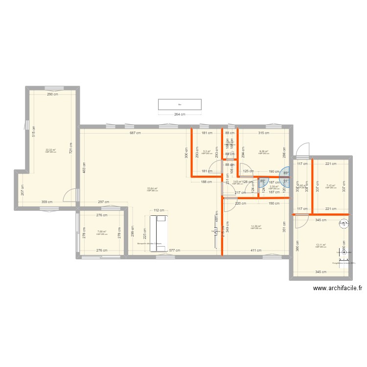 PROJET LORGUES. Plan de 12 pièces et 145 m2