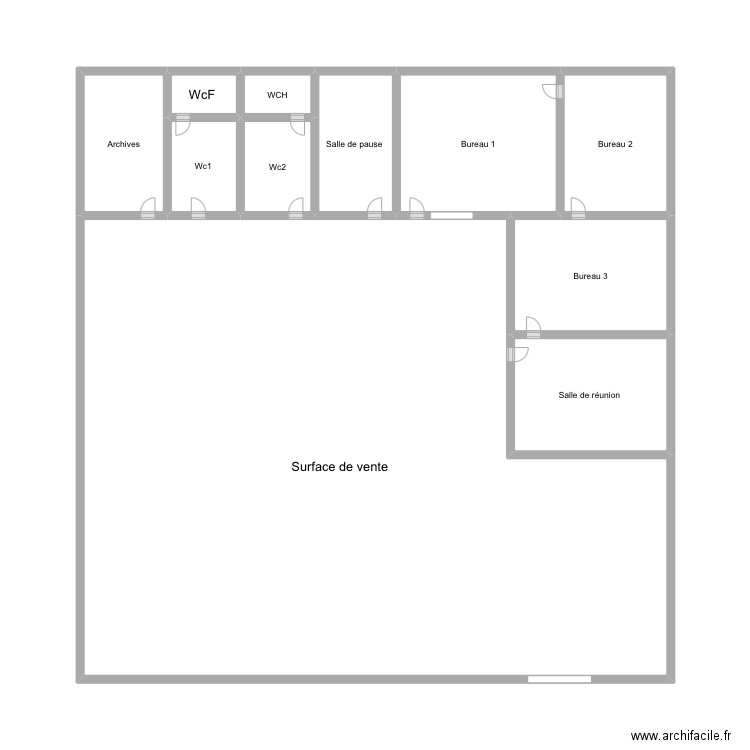 REXEL Boulogne . Plan de 11 pièces et 67 m2