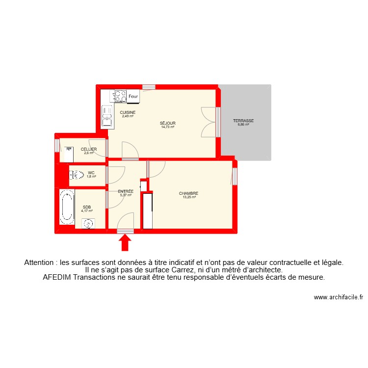 BI 24217. Plan de 9 pièces et 52 m2