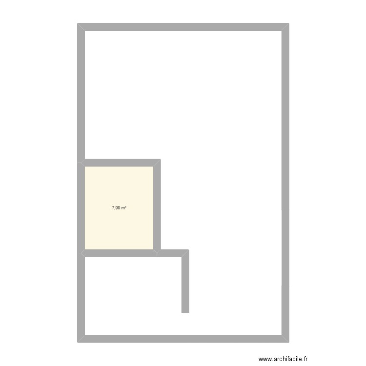 maison plan à l'échelle. Plan de 1 pièce et 8 m2