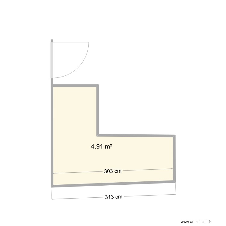 Verdon. Plan de 1 pièce et 5 m2