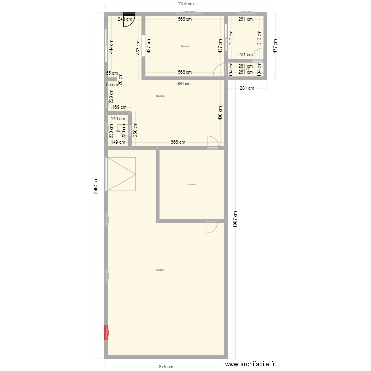 DP GR. Plan de 7 pièces et 207 m2