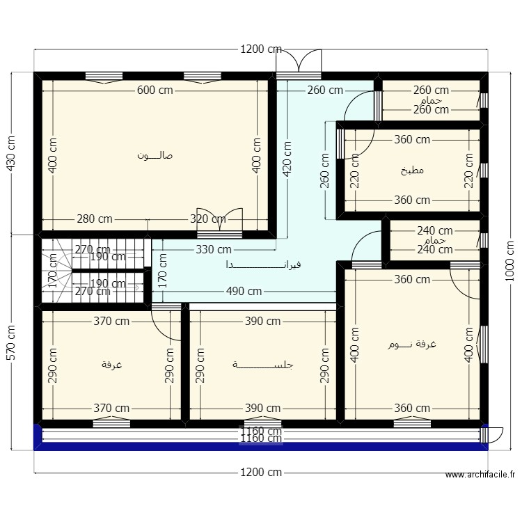 Plan de terrain 12mx10m Client +218 93 18 49 858 V2. Plan de 10 pièces et 100 m2