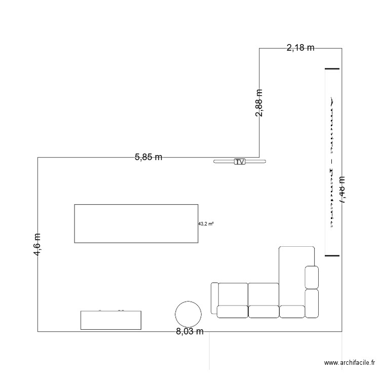 salon sejour. Plan de 0 pièce et 0 m2