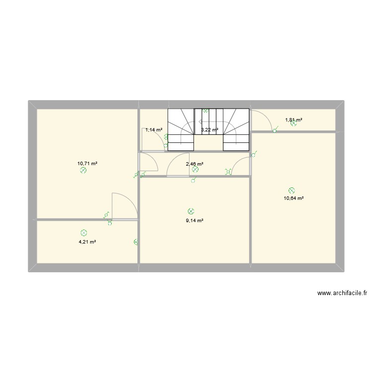 annie 2. Plan de 8 pièces et 43 m2