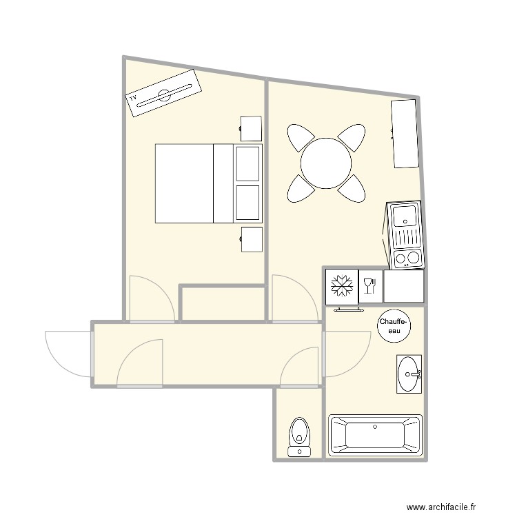 plan 3. Plan de 7 pièces et 31 m2