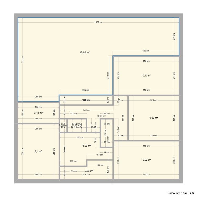 maison St Médard n°1. Plan de 12 pièces et 102 m2