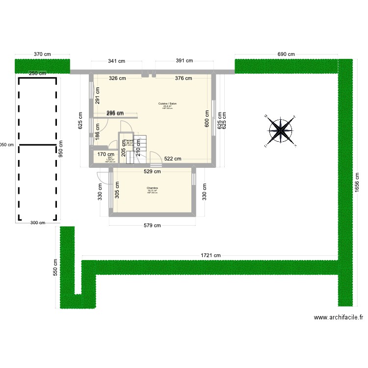 maison 3. Plan de 7 pièces et 63 m2