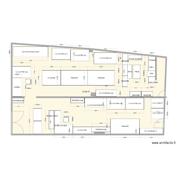 HELIO-Marins V3. Plan de 1 pièce et 92 m2