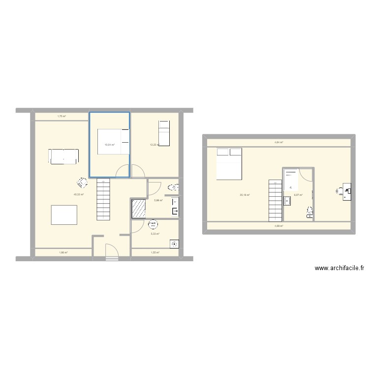 AVib 3. Plan de 12 pièces et 130 m2