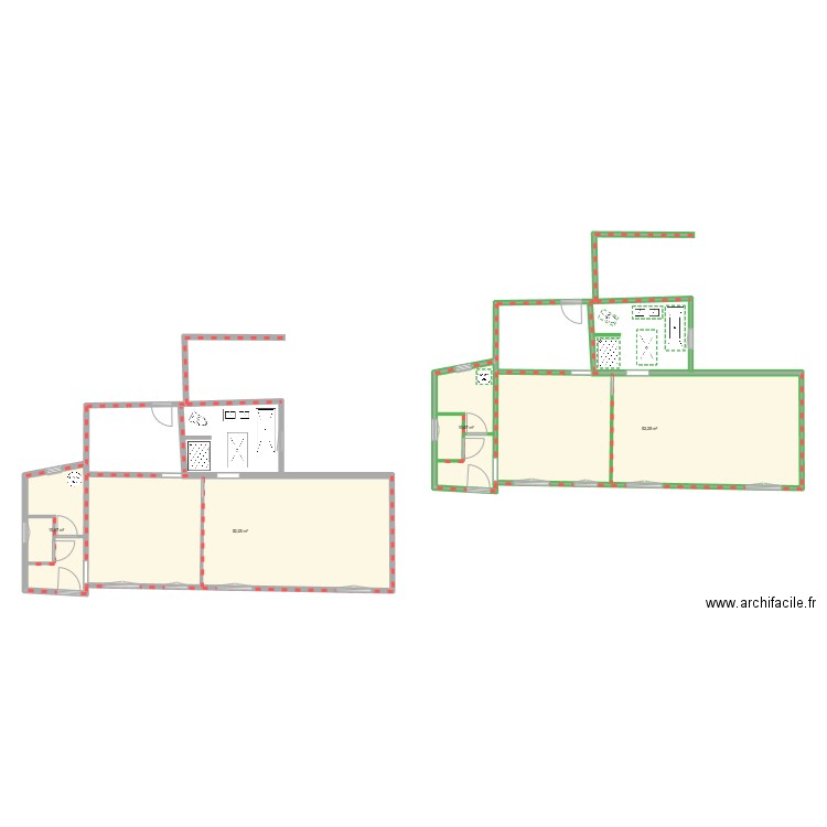 Gabarret. Plan de 4 pièces et 126 m2