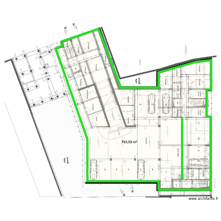 124966. Plan de 1 pièce et 794 m2