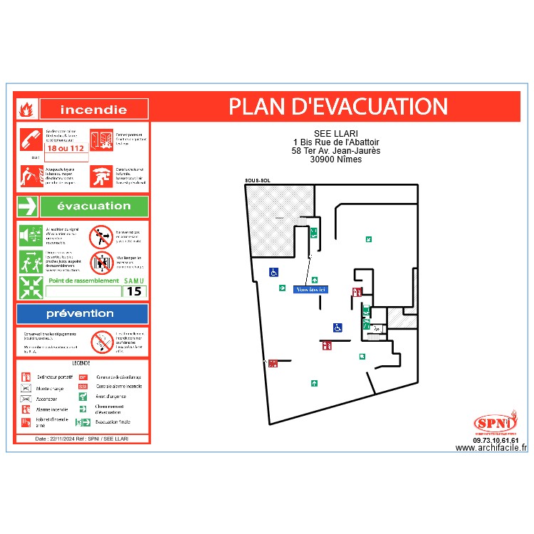 SEE LLARI SOUS-SOL 2. Plan de 4 pièces et 902 m2