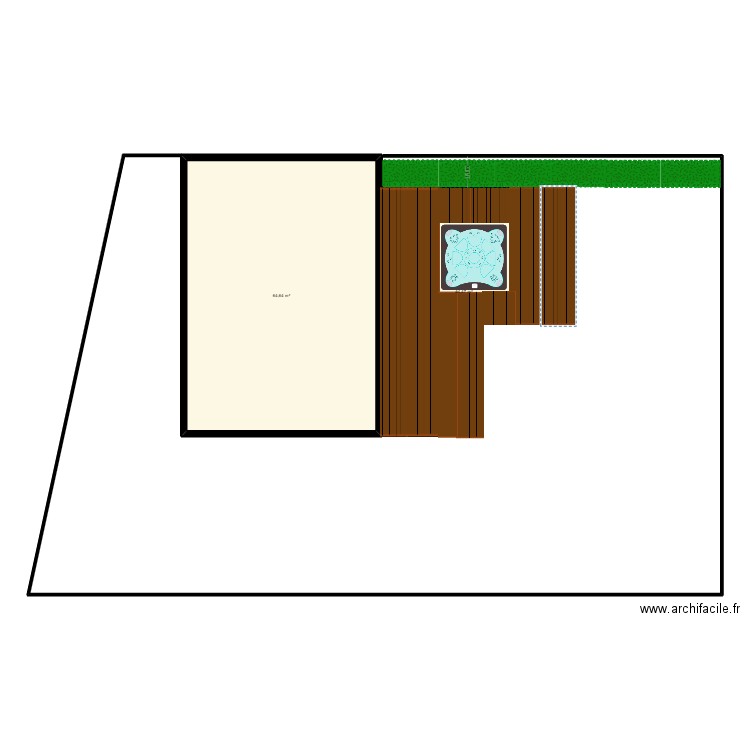 Plan liffree. Plan de 2 pièces et 109 m2