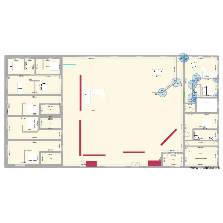 maisongroupe1. Plan de 16 pièces et 1092 m2