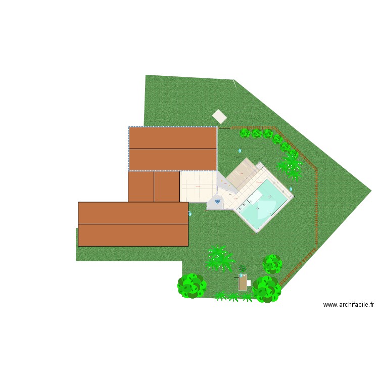 PISCINE 6x4 plan côté (16/03/25). Plan de 2 pièces et 22 m2