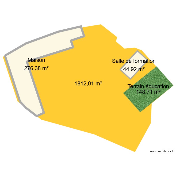 OSSEN. Plan de 2 pièces et 321 m2