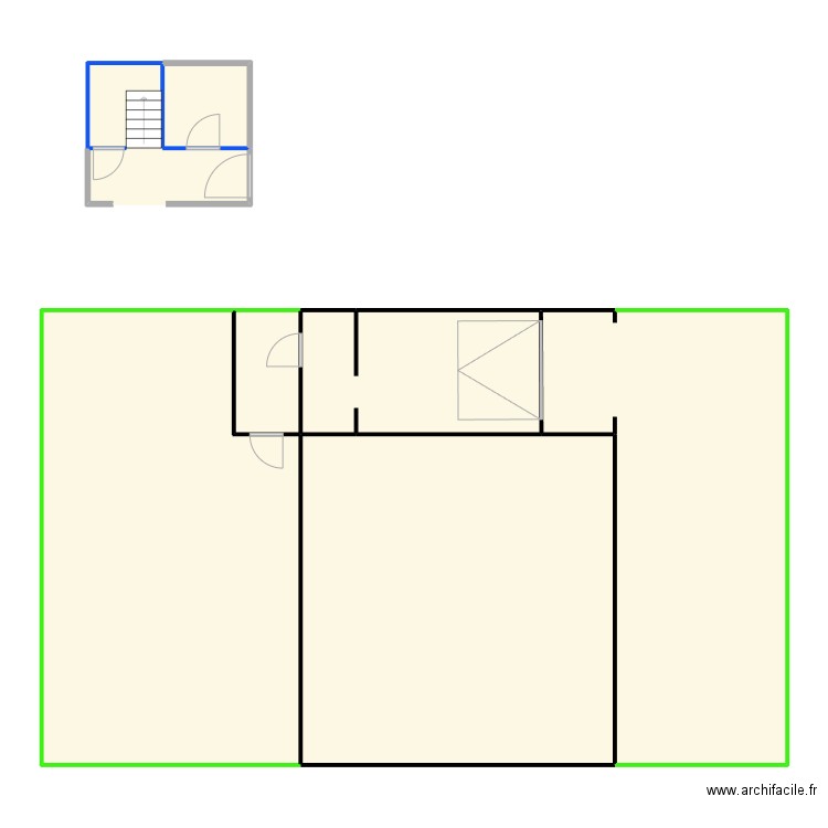 Maison FSI. Plan de 8 pièces et 210 m2