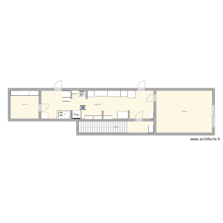 henri's. Plan de 4 pièces et 82 m2