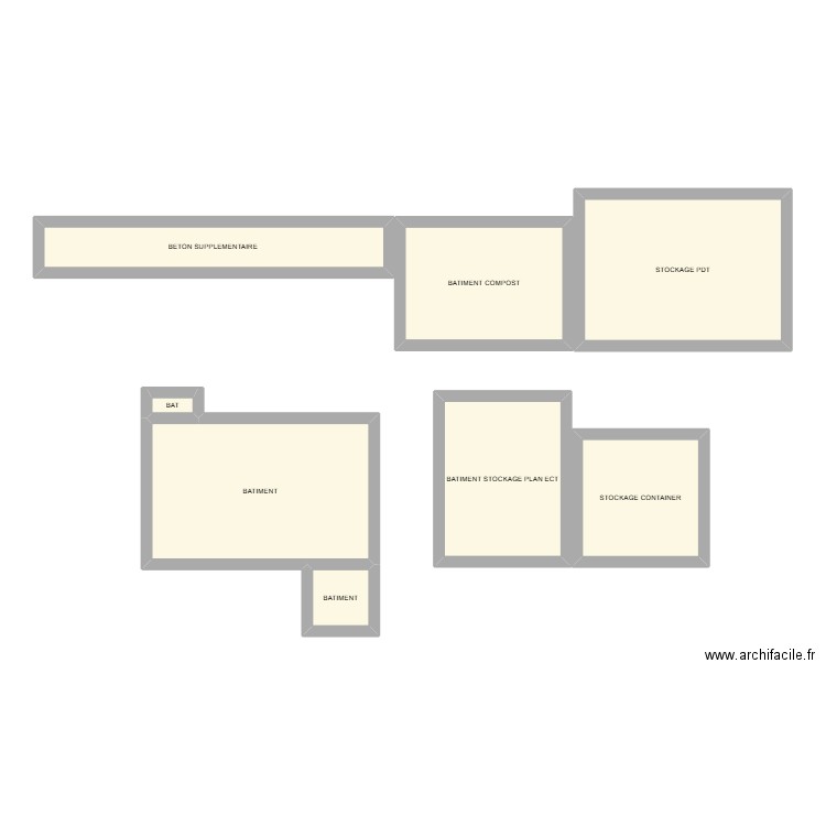 PLAN FERME . Plan de 8 pièces et 83 m2