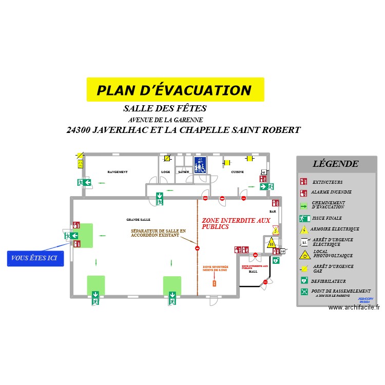 JVC . Plan de 19 pièces et 569 m2