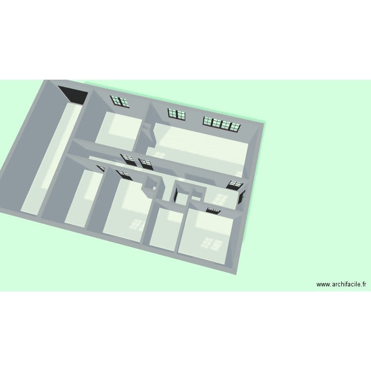 Belgeard. Plan de 12 pièces et 108 m2