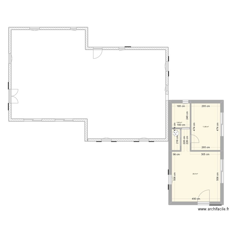  GR 2. Plan de 3 pièces et 47 m2