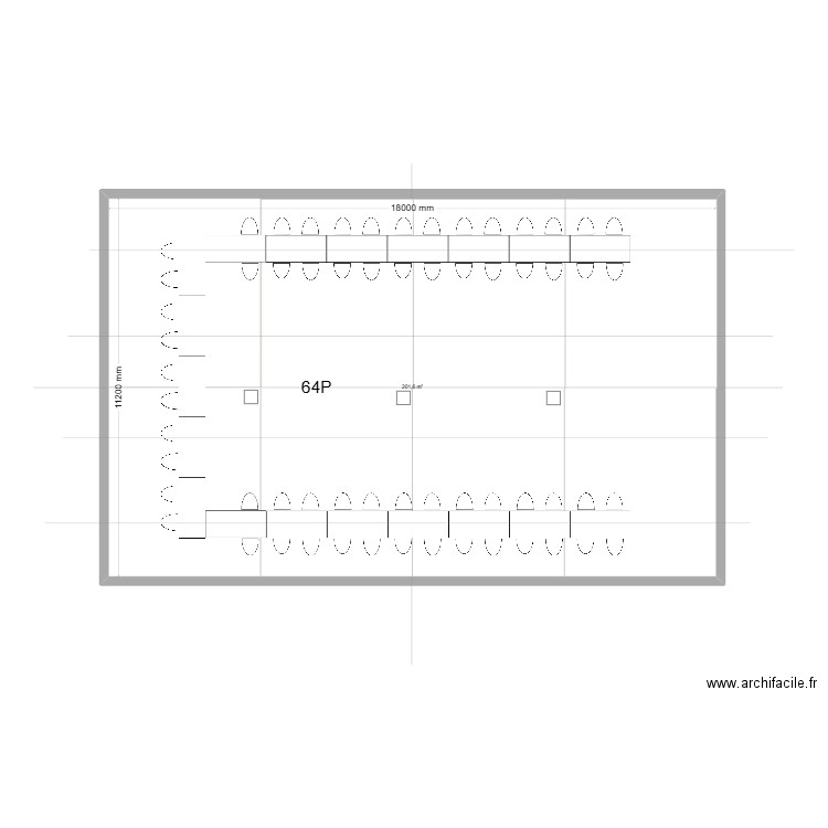 table ret-3 64P. Plan de 1 pièce et 202 m2