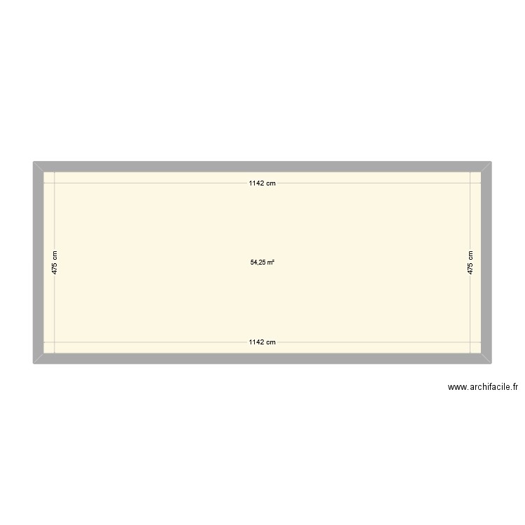 plan 2. Plan de 1 pièce et 54 m2