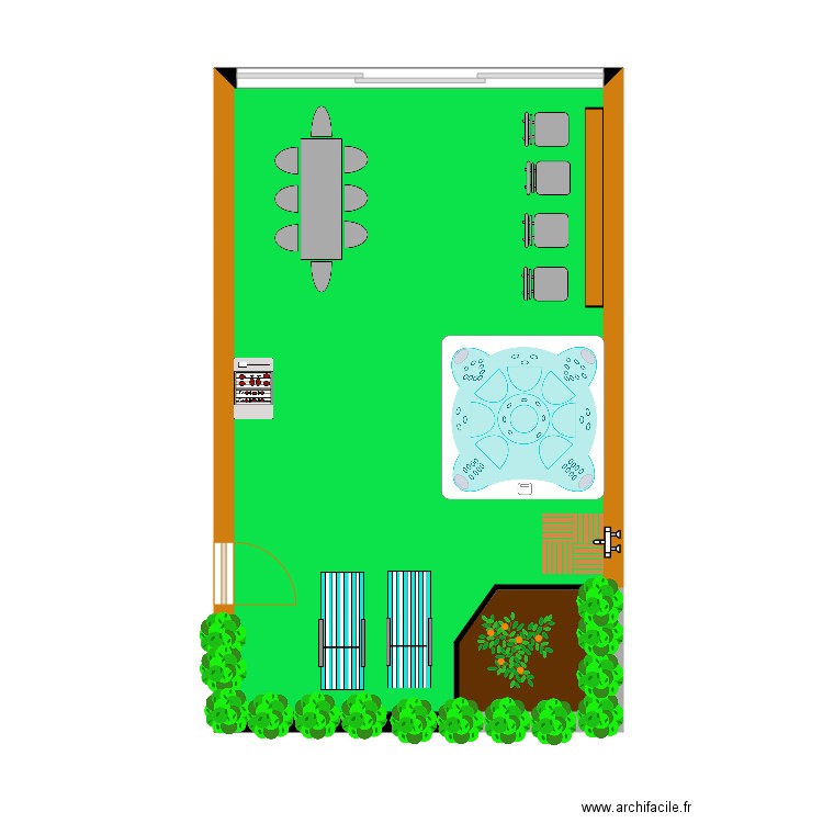 ext cap 127. Plan de 2 pièces et 38 m2