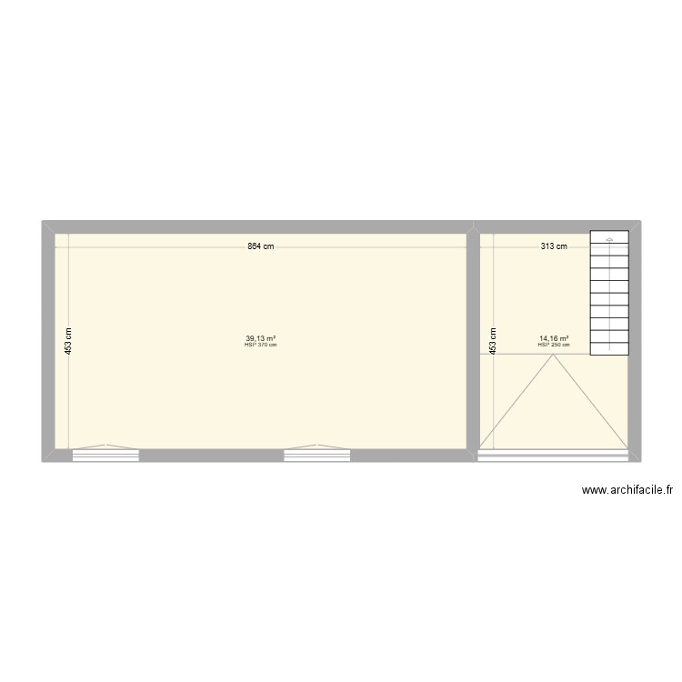 Altheas. Plan de 2 pièces et 53 m2