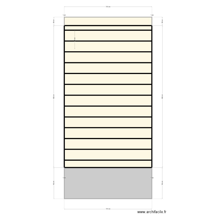 PLAN dalle niveau 3. Plan de 16 pièces et 51 m2