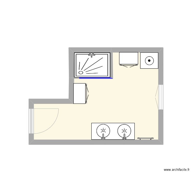 WOJCIESZKO ACTUEL. Plan de 1 pièce et 9 m2