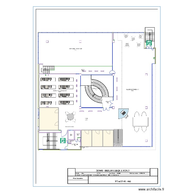 Alinéa niveau 2. Plan de 4 pièces et 22 m2