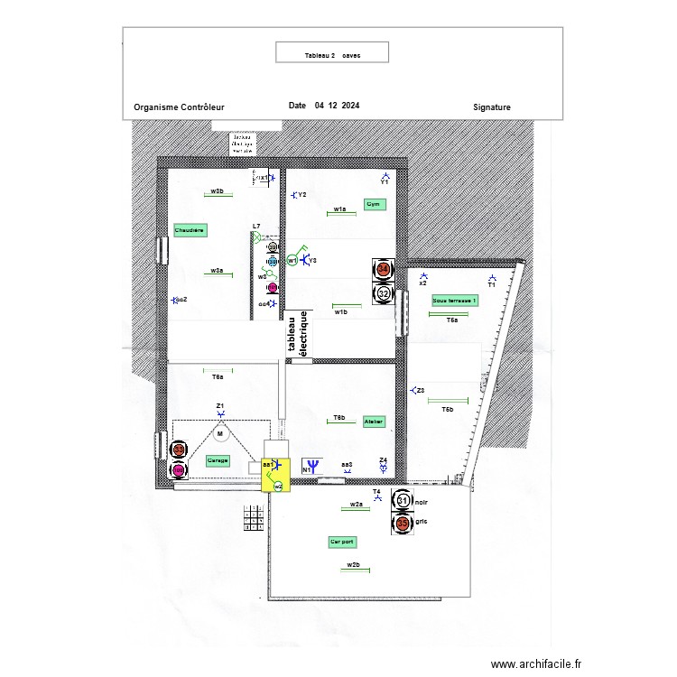 11-2024 caves position + cables. Plan de 0 pièce et 0 m2