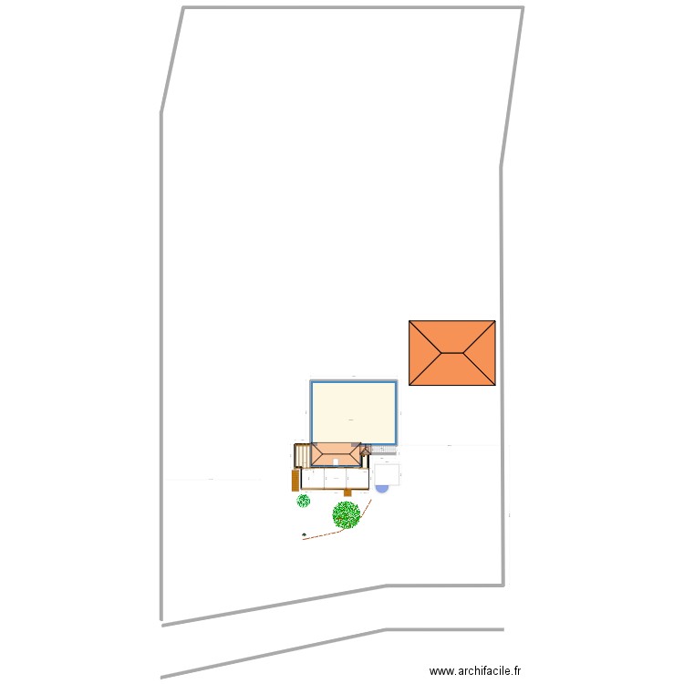 terrasse vu dessus avec toits (antho) v2.1. Plan de 4 pièces et 166 m2