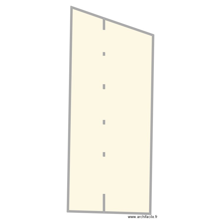 Plan du local pour simulateur de golf. Plan de 1 pièce et 290 m2