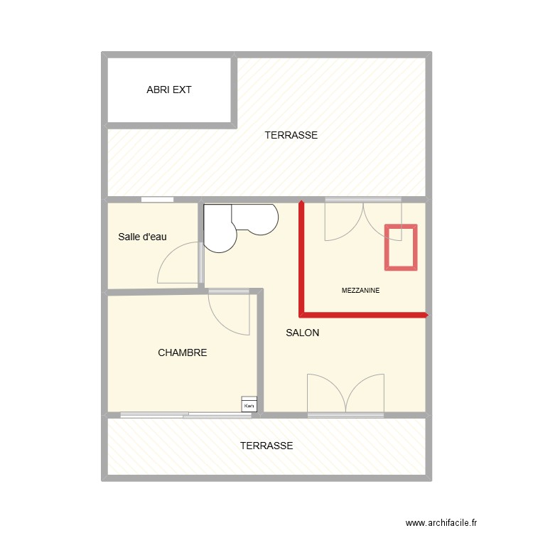 OLIVARES. Plan de 7 pièces et 42 m2