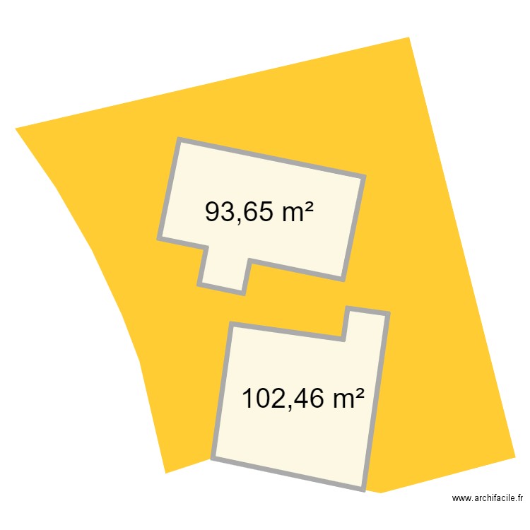 Cadastre Chanteloube B118. Plan de 2 pièces et 196 m2