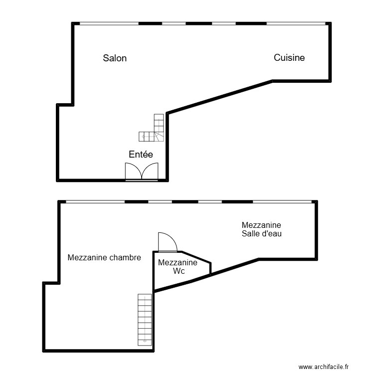 788. Plan de 3 pièces et 94 m2