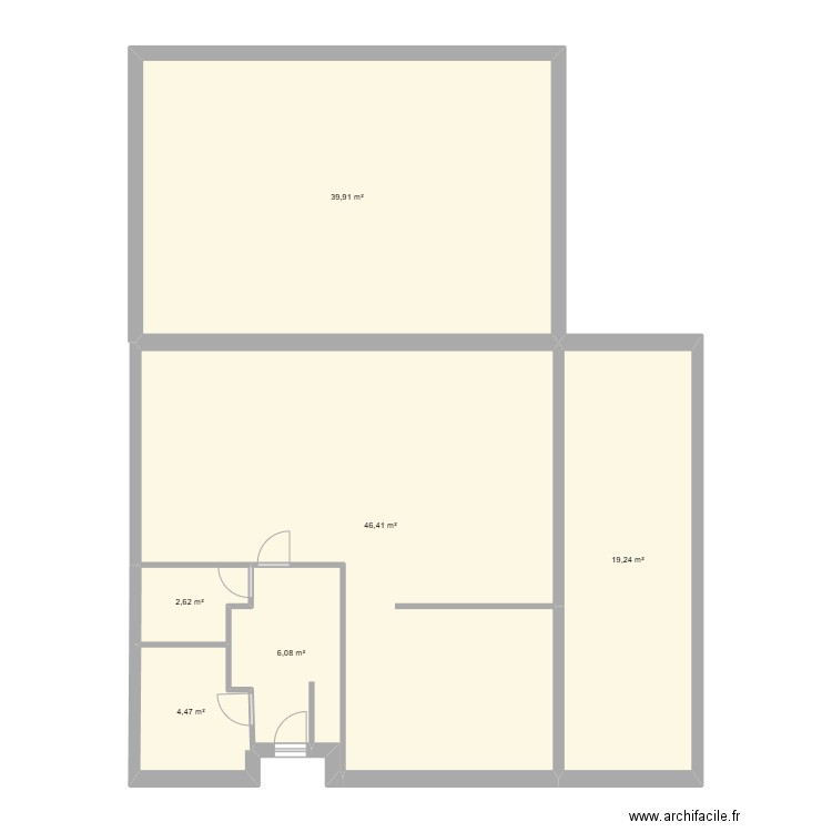 17 . Plan de 6 pièces et 119 m2