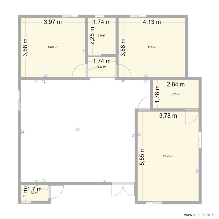 my home new. Plan de 7 pièces et 64 m2