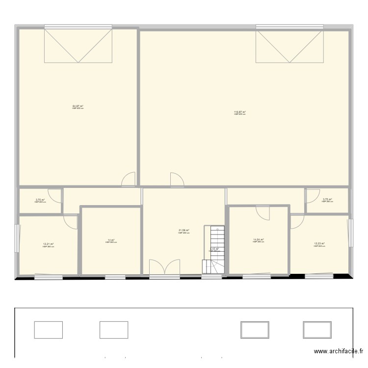 BATIMENT SEUL. Plan de 13 pièces et 531 m2