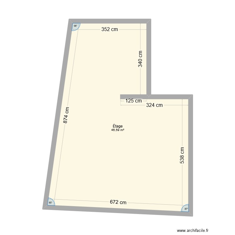 Le Golf de Mâcon - Écuries. Plan de 1 pièce et 47 m2