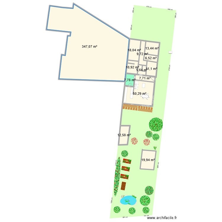 ferrand2. Plan de 13 pièces et 521 m2