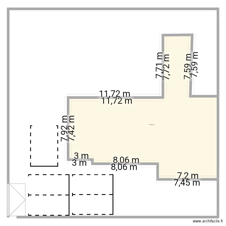 Maison. Plan de 1 pièce et 183 m2