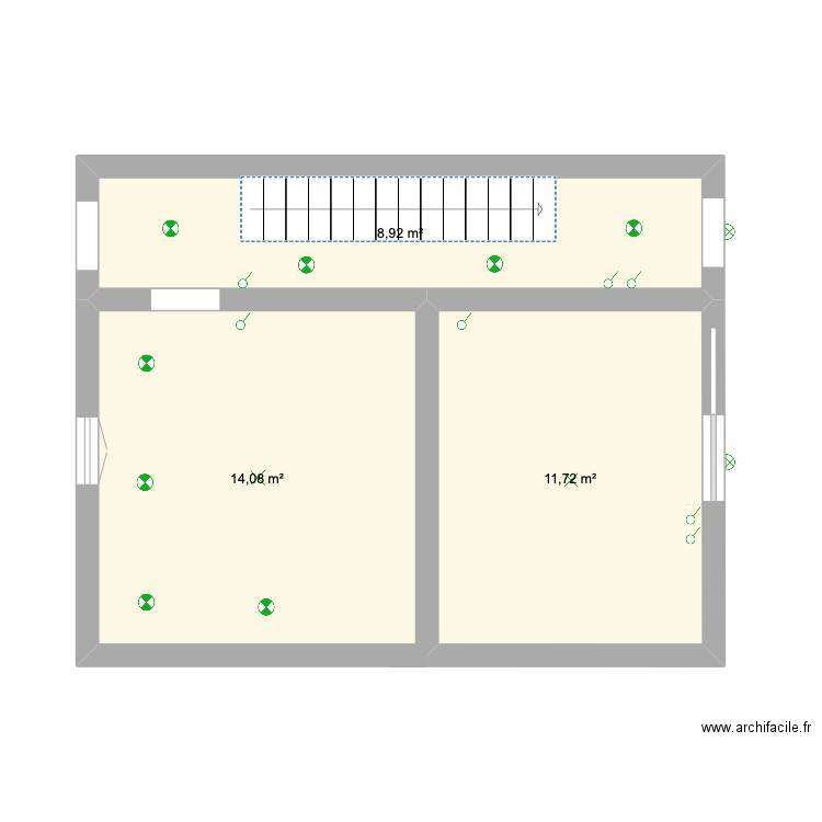 Maison1. Plan de 3 pièces et 35 m2