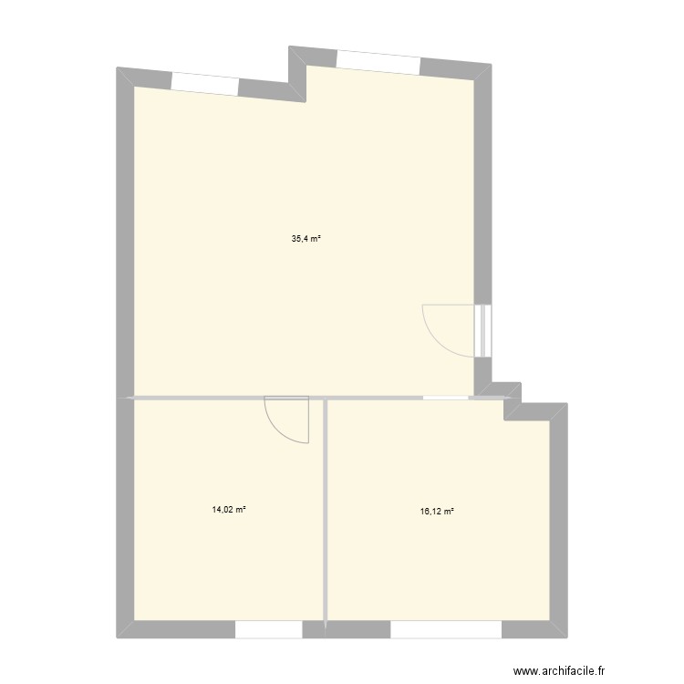 BAUD PASTEUR 2. Plan de 3 pièces et 66 m2